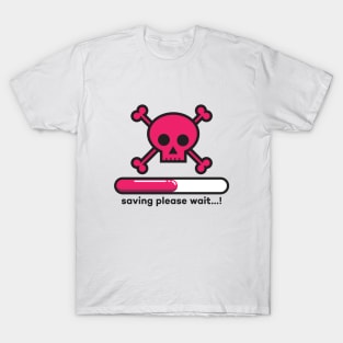 Saving please wait...! Pink Skull version T-Shirt